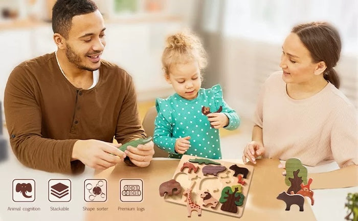 Wooden Safari Animal Puzzle
