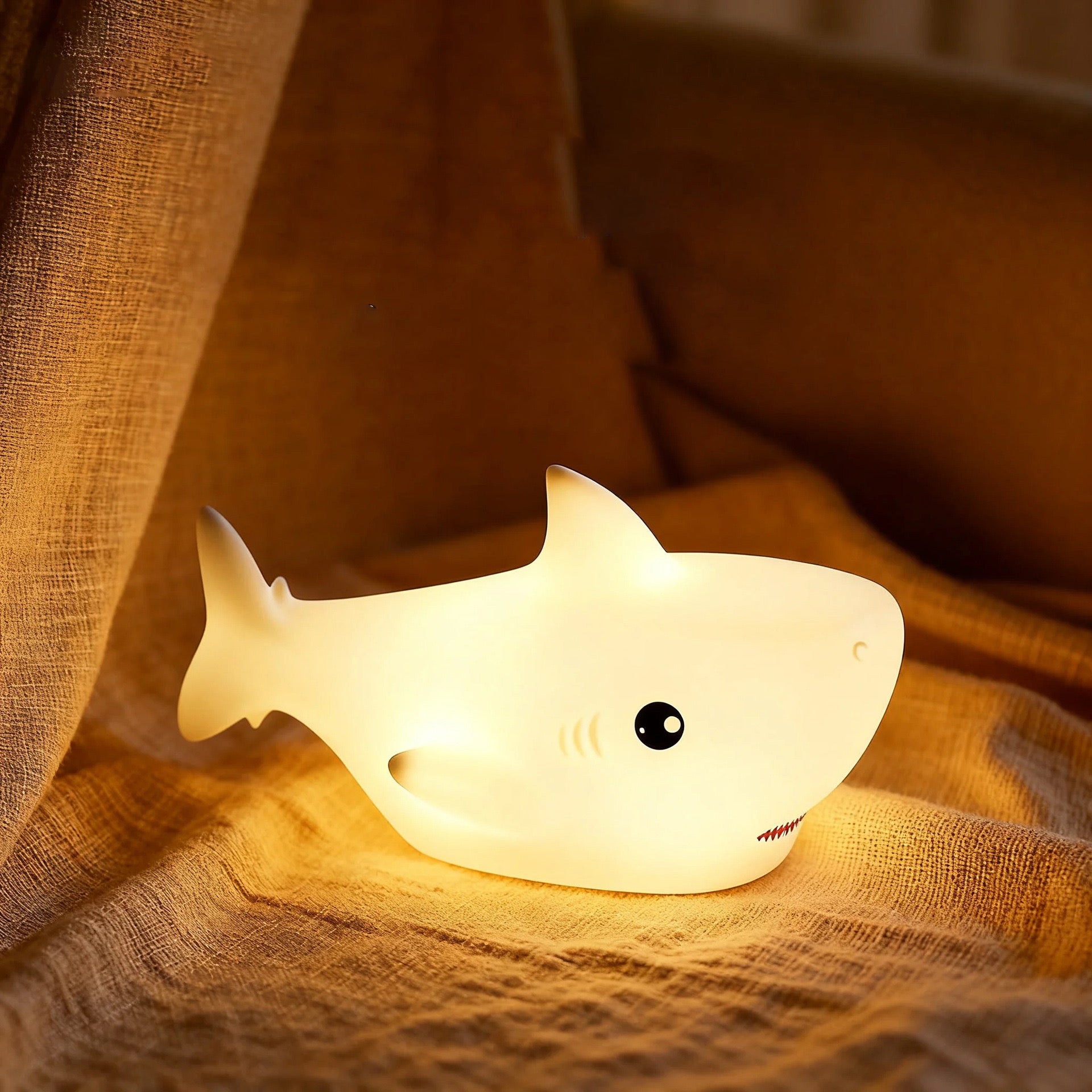 Baby Shark Night Lamp – Soft Silicone Rechargeable Baby Light