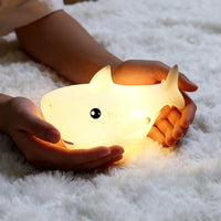 Baby Shark Night Lamp – Soft Silicone Rechargeable Baby Light