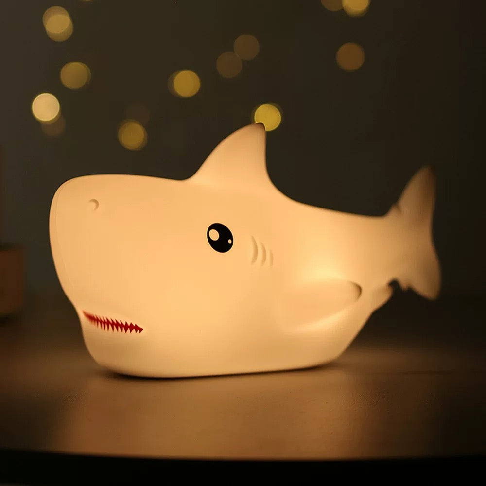 Baby Shark Night Lamp – Soft Silicone Rechargeable Baby Light