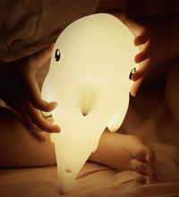 Baby Shark Night Lamp – Soft Silicone Rechargeable Baby Light