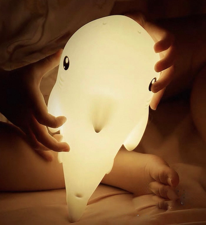 Baby Shark Night Lamp – Soft Silicone Rechargeable Baby Light