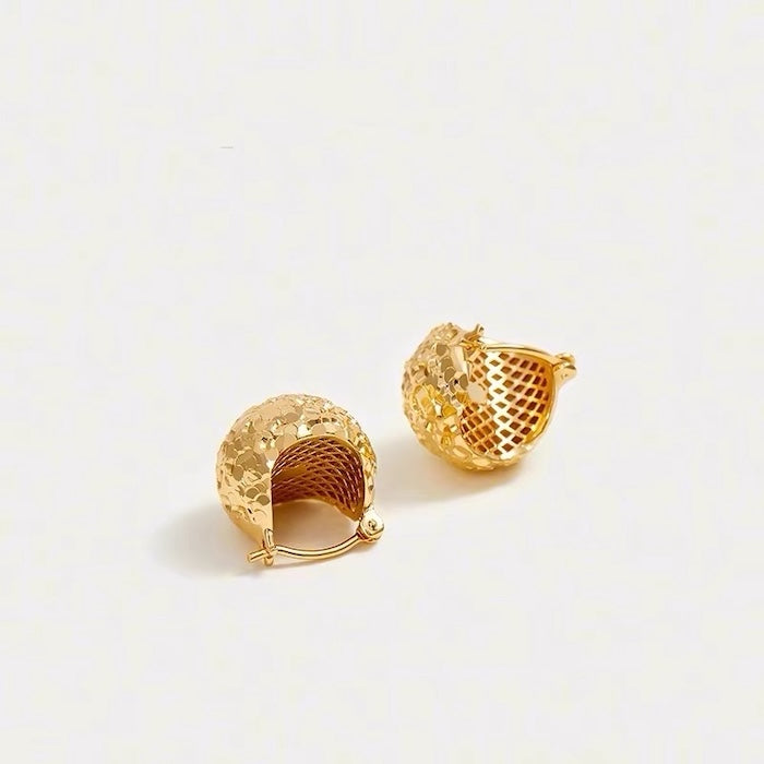 Shimmering Ice Ball Earrings-Gold n Silver