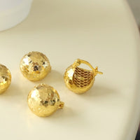 Shimmering Ice Ball Earrings-Gold n Silver