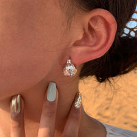 Shimmering Ice Ball Earrings-Gold n Silver