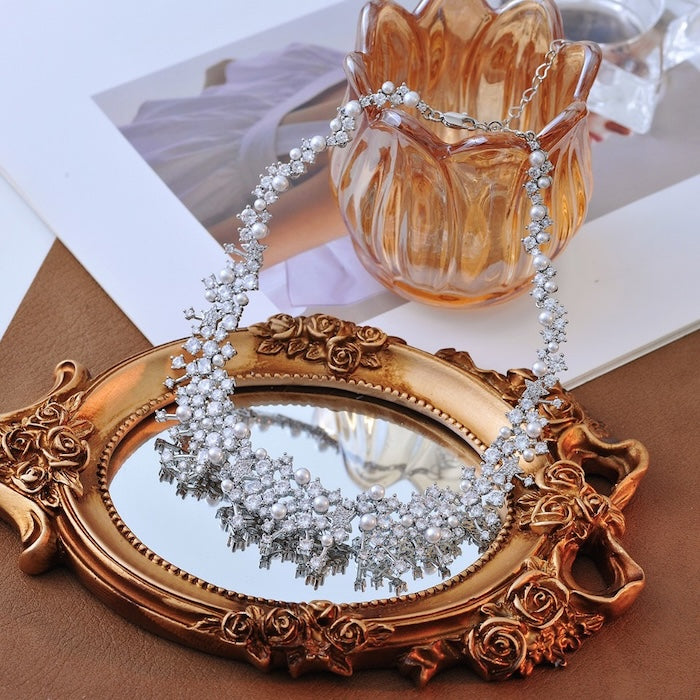 Bridal Shining Star Necklace & Earrings Set