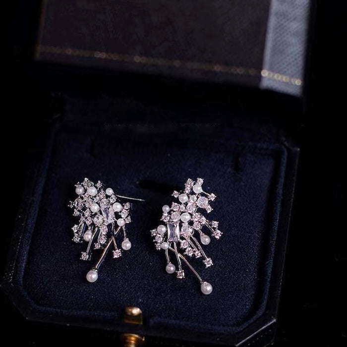 Bridal Shining Star Necklace & Earrings Set