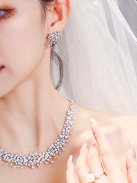 Bridal Shining Star Necklace & Earrings Set