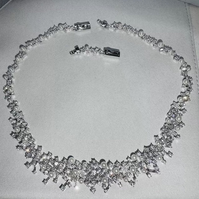 Bridal Shining Star Necklace & Earrings Set