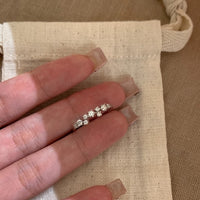 Slim Silver Star Stack Ring
