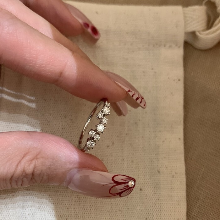 Slim Silver Star Stack Ring
