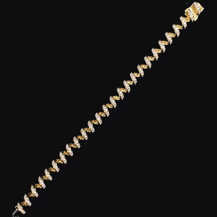Dazzling Spiral Link Statement Bracelet