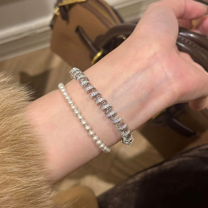 Dazzling Spiral Link Statement Bracelet