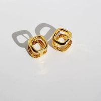 Minimalist Square Frame Ear Buttons
