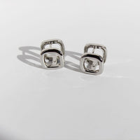Minimalist Square Frame Ear Buttons