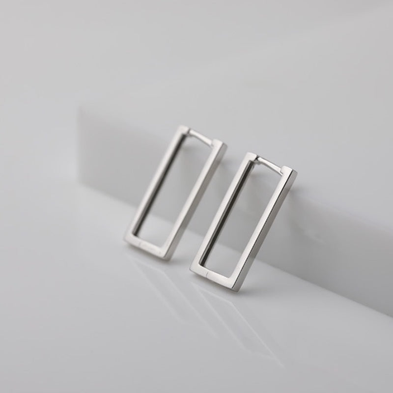 Hoop Square Minimalist Square Hoop Earrings
