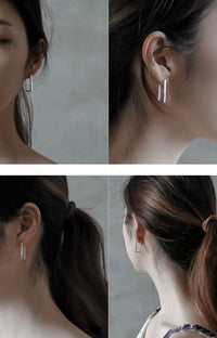 Hoop Square Minimalist Square Hoop Earrings