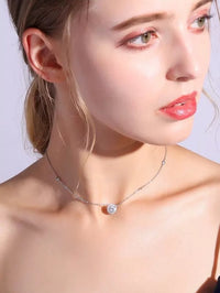 Star Halo Moissanite Necklace