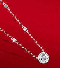 Star Halo Moissanite Necklace