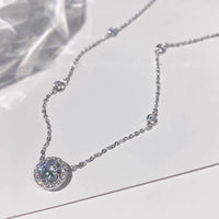 Star Halo Moissanite Necklace