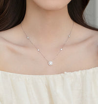 Star Halo Moissanite Necklace