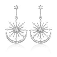 Luxury Star & Moon Statement Drop Earrings