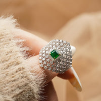 Chunky Shimmering Star Net Wide Ring