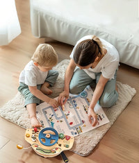 Wooden Steering Wheel Montessori Activity Toy