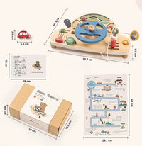 Wooden Steering Wheel Montessori Activity Toy