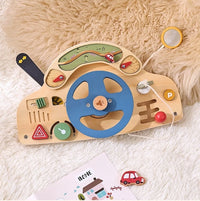 Wooden Steering Wheel Montessori Activity Toy