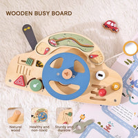 Wooden Steering Wheel Montessori Activity Toy