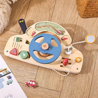 Wooden Steering Wheel Montessori Activity Toy