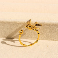 Artistic Swallow Bird Ring