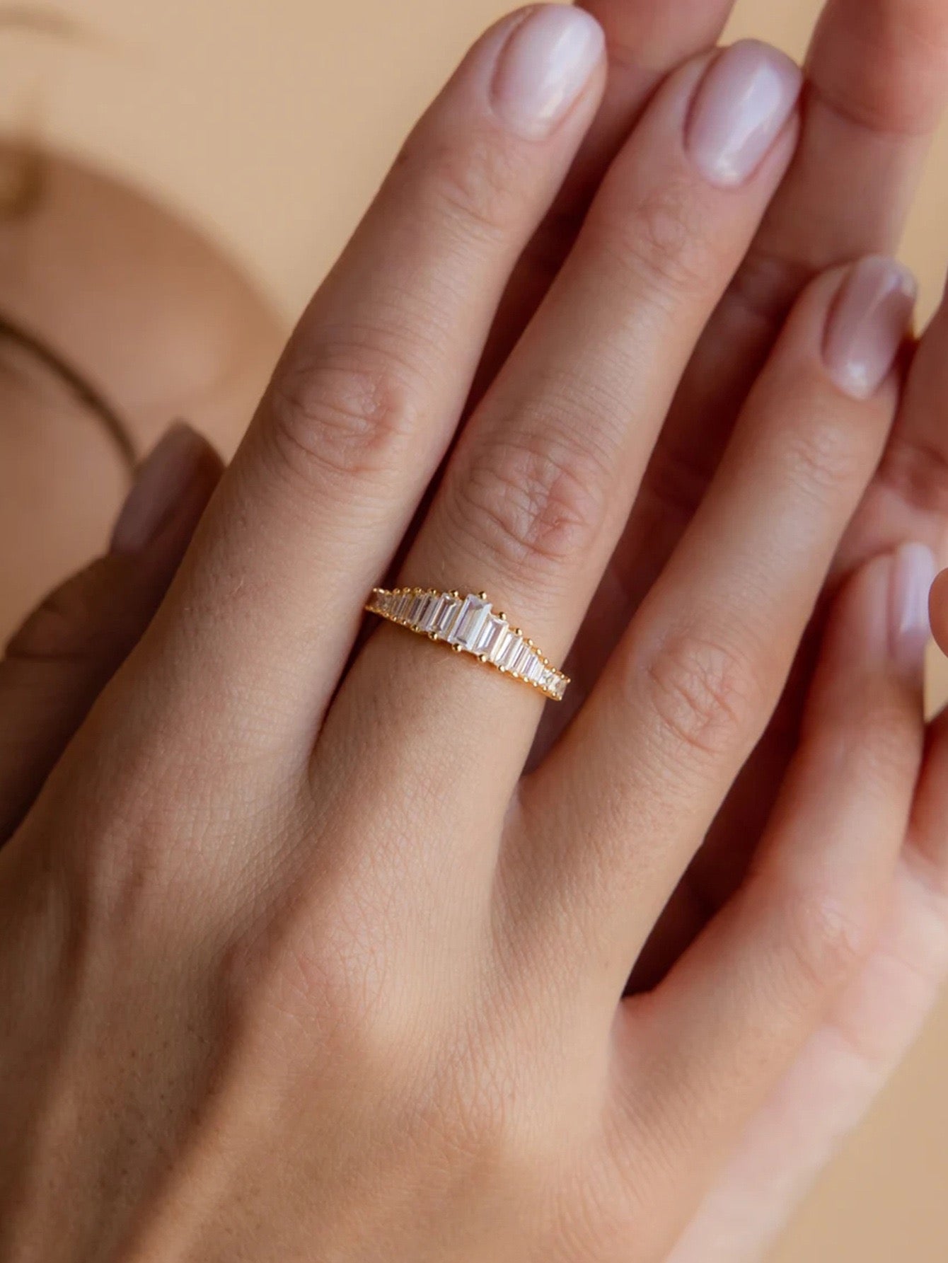 Transition Eternity Rings with Emerald-cut Stones