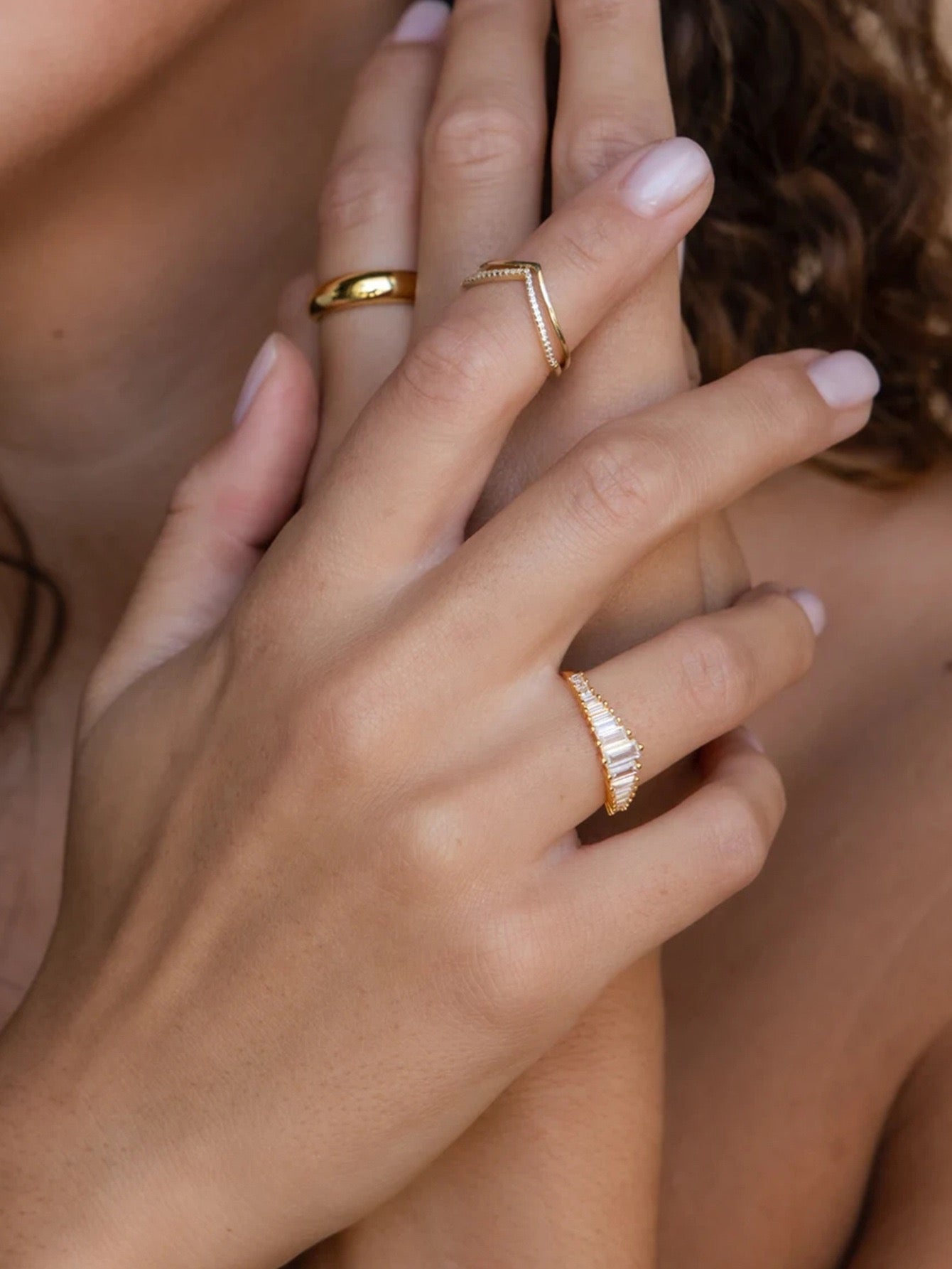 Transition Eternity Rings with Emerald-cut Stones