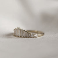 Transition Eternity Rings with Emerald-cut Stones