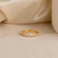 Transition Eternity Rings with Emerald-cut Stones