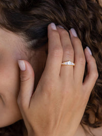 Transition Eternity Rings with Emerald-cut Stones
