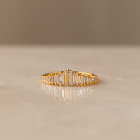 Transition Eternity Rings with Emerald-cut Stones