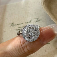 Vintage Compass Spinner Necklace n Ring Set