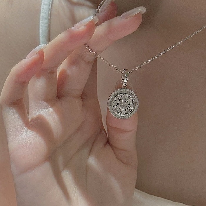 Vintage Compass Spinner Necklace n Ring Set