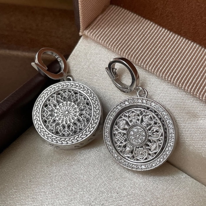 Vintage Compass Spinner Necklace n Ring Set