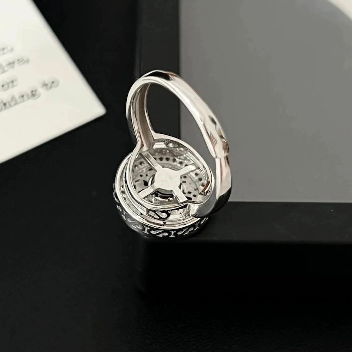 Vintage Compass Spinner Necklace n Ring Set