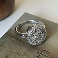 Vintage Compass Spinner Necklace n Ring Set