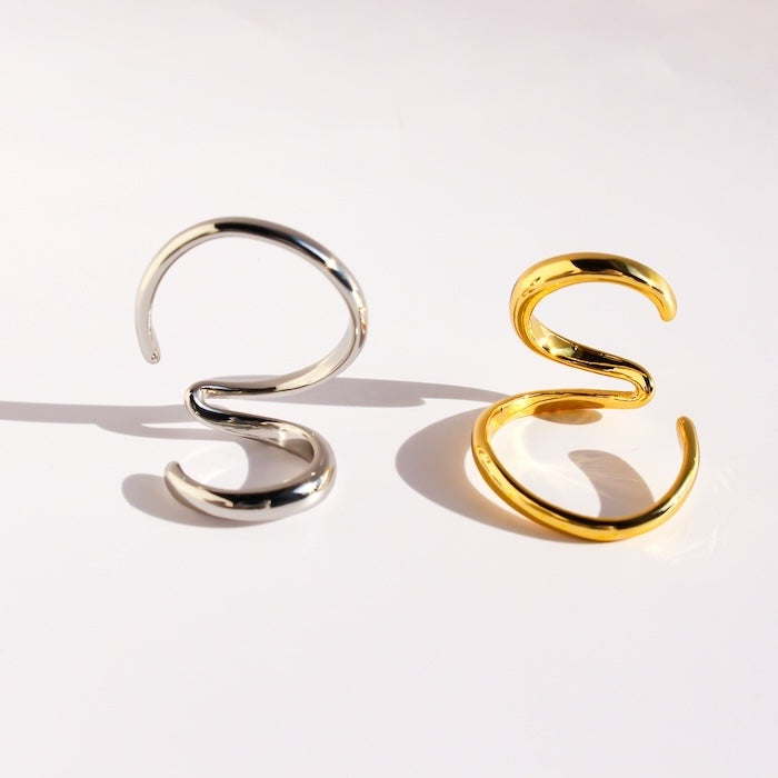 Minimalist Wave Line Ear Cuff