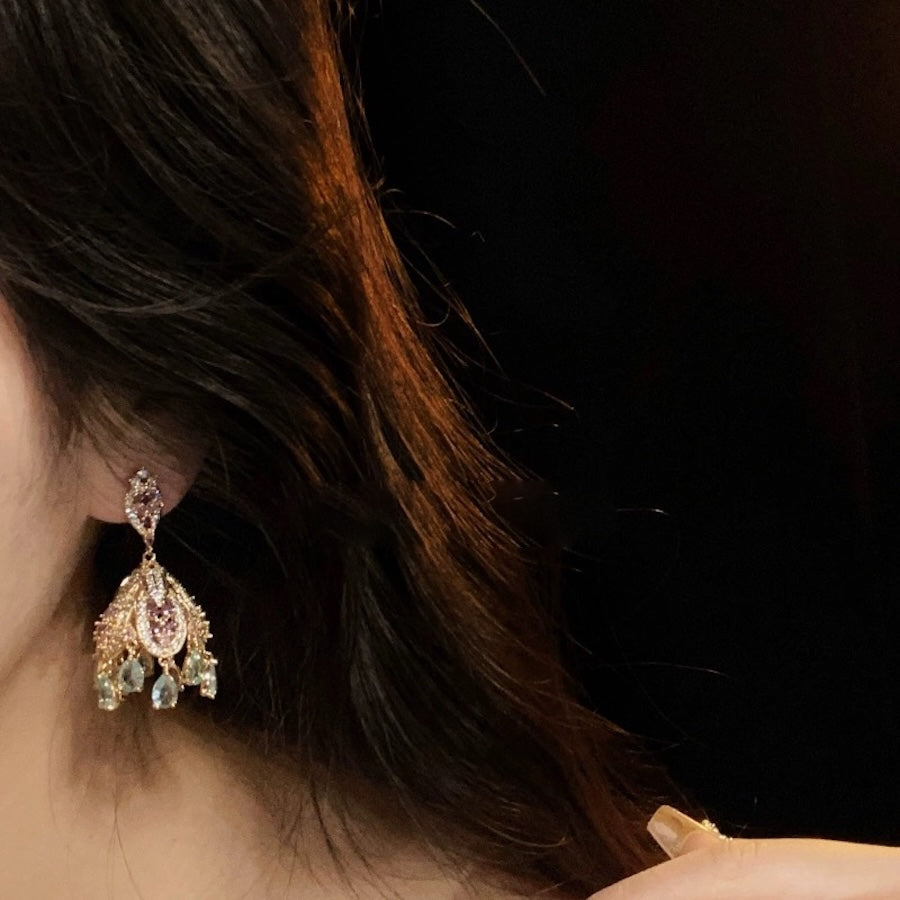 Wind Bell-Inspired French Palace Earrings