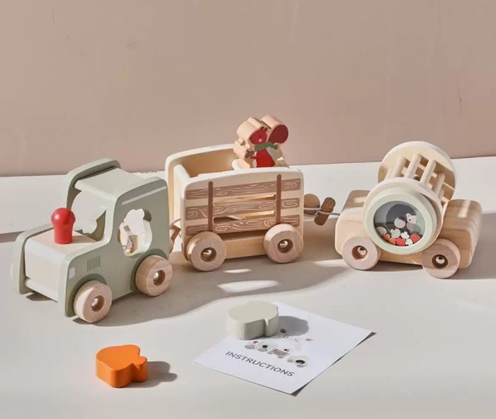 Wooden Train Learning Toy
