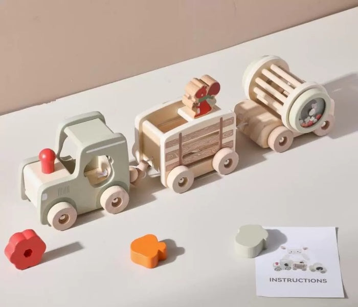 Wooden Train Learning Toy