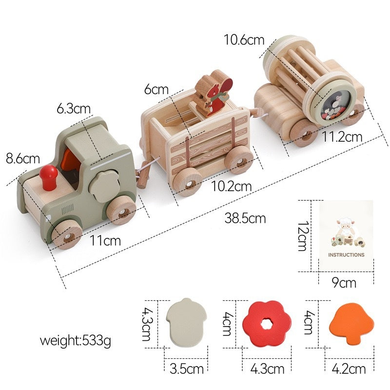 Wooden Train Learning Toy