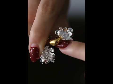 Shimmering Floral Drop Earrings